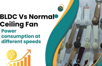 BLDC Vs Normal Ceiling Fan - Power consumption at different speeds