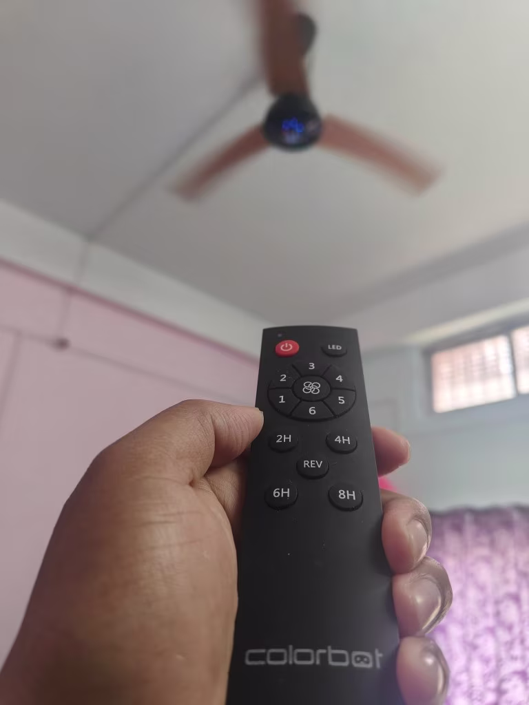 Colorbot Helix fan remote with timer, 6 speed, Breeze Mode and LED
